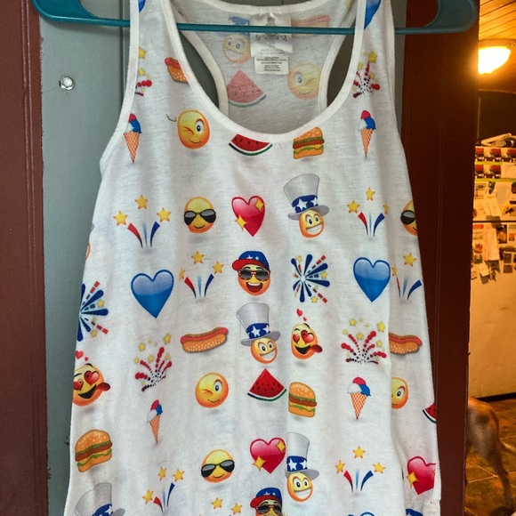 Girls 7/9 tank top emoji - Picture 1 of 3